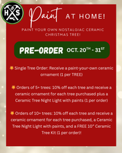 *PRE ORDER* Nostalgic Ceramic Christmas Trees 'Hammer at Home' Take Home Kits