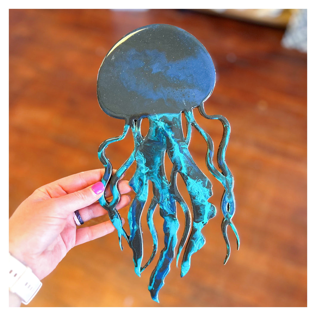 Jelly Fish (dark blue & Teal) 12
