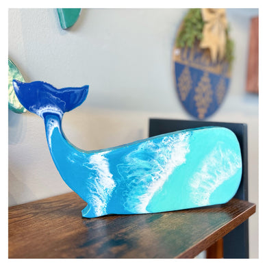 Large Resin Standing Whale (12