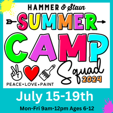 WEEK 1: July 15th-19th (9am-12pm) Kids Summer Craft Camp