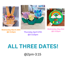 Ayers After School Arts & Crafts Program with Hammer & Stain (March, April & May 2025)