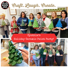 12/10/2023 - Sunday (11am) Cynthia's Paint your own Nostalgic Holiday & Winter Ceramics Workshop! ($50-$130)