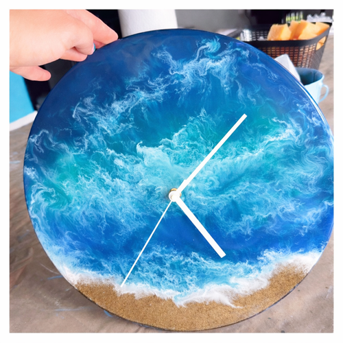 4/16/2026 - Thursday (6pm or 7pm) Time to Create: Resin Pour Clock Workshop! ($85-$120)