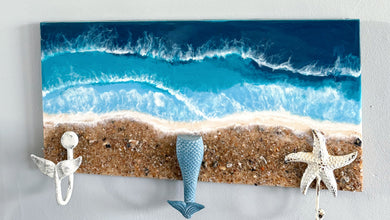 Ocean Resin Coat Hanger 12x24