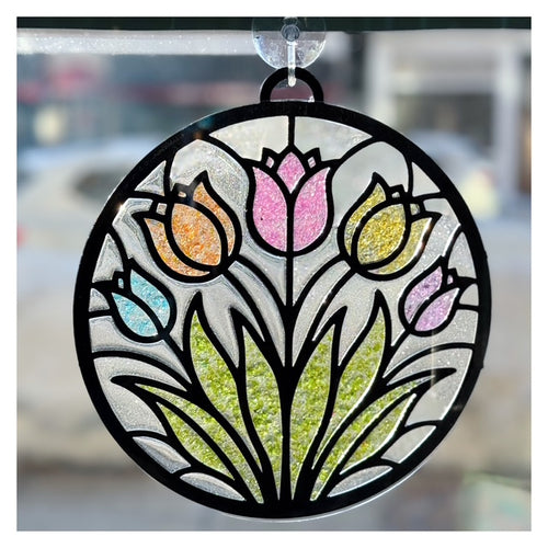 4/18/2026 - Saturday (11am) Crushed Glass Resin Sun Catchers Workshop! *Kid Friendly ages 12+