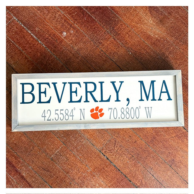 Beverly, MA w/Coordinates Framed 8