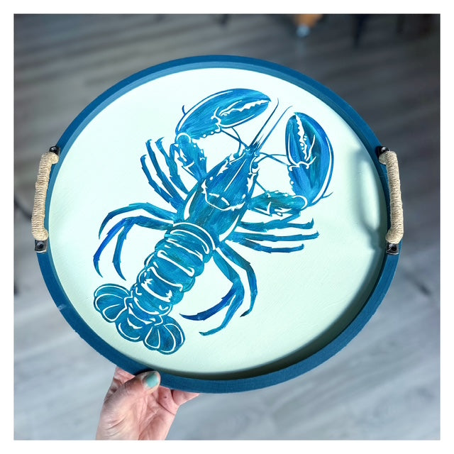 Blue Lobster w/Handles & Resin Top 16