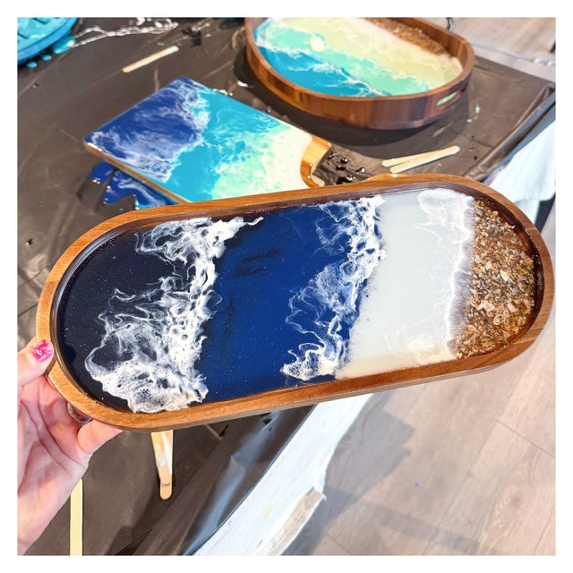 Oval Trinket Tray - Ocean Waves (13