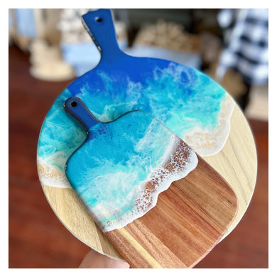 10/05/2023 - Thursday (6:30 or 7pm) DIY Resin Art Acacia Wood Cutting Boards Workshop!