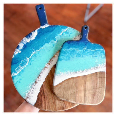 9/28/2023 - Thursday (6:30 or 7pm) DIY Resin Art Acacia Wood Cutting Boards Workshop!