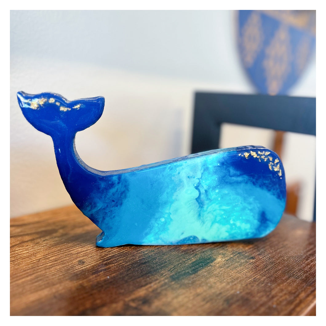 Medium Resin Standing Whale (8