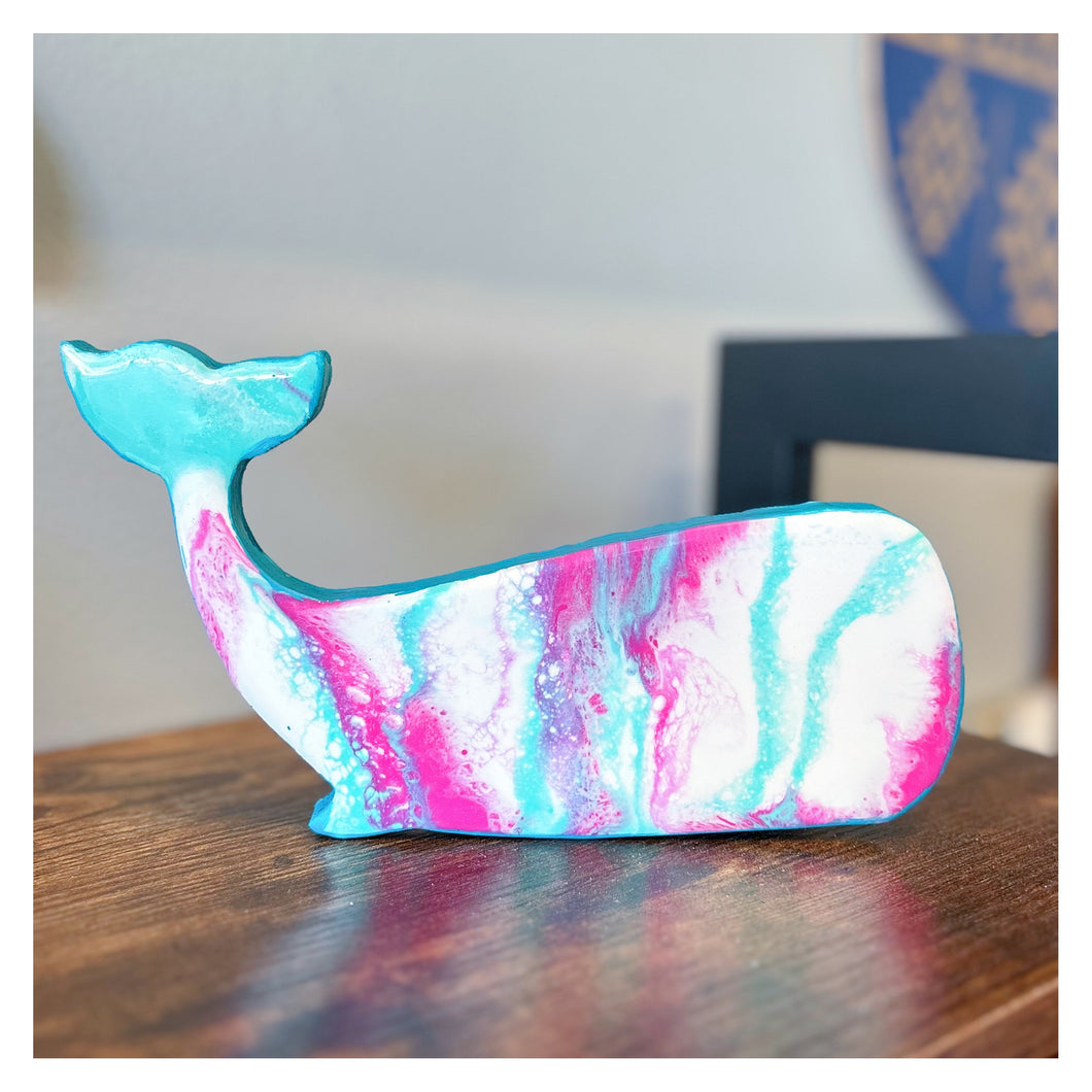 Medium Resin Standing Whale (8