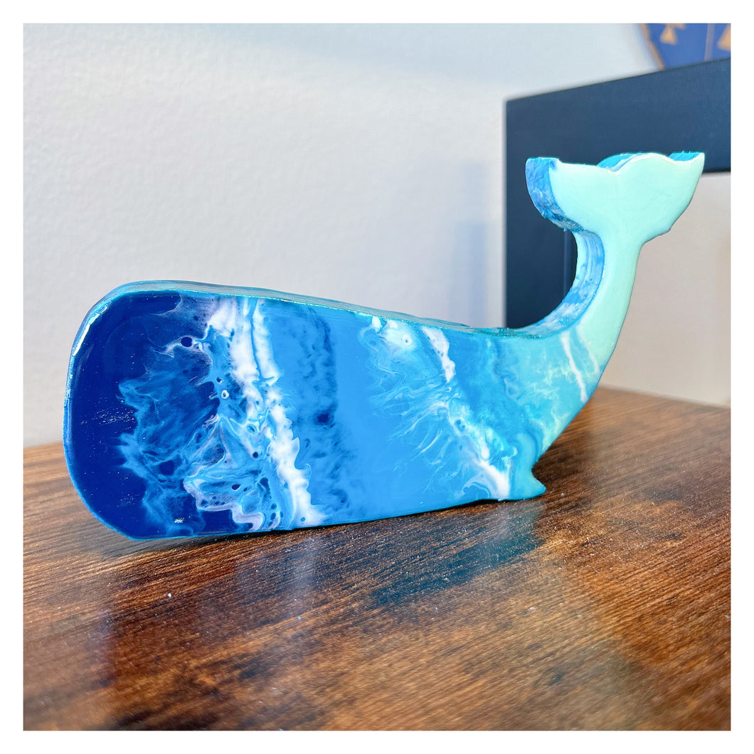 Small Resin Standing Whale (6
