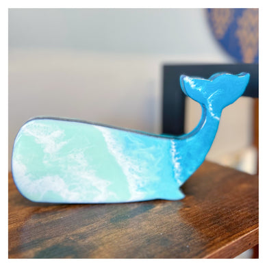 Medium Resin Standing Whale (8