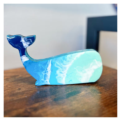 Small Resin Standing Whale (6