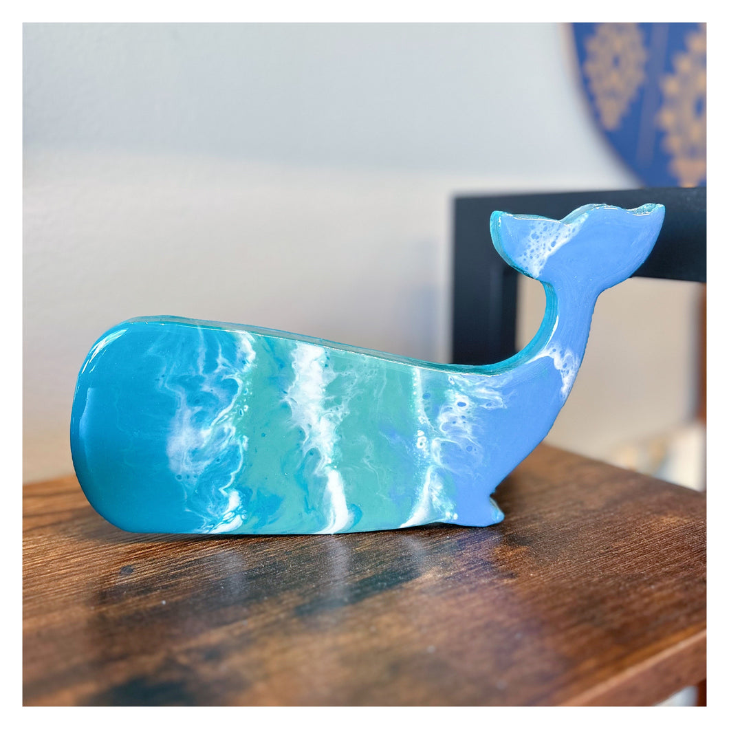 Medium Resin Standing Whale (8