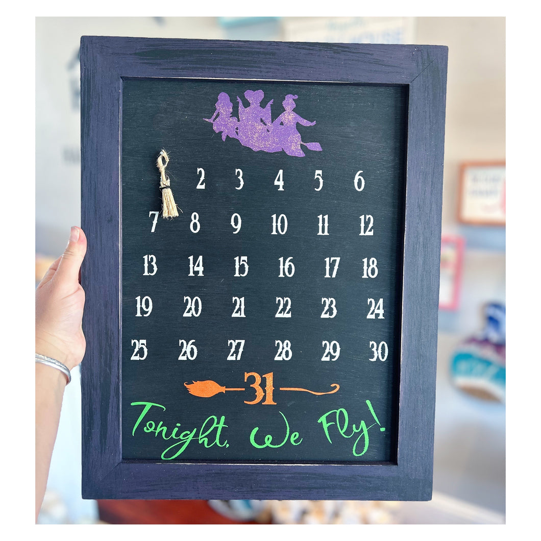 Tonight we Fly Halloween Countdown Framed 12x16
