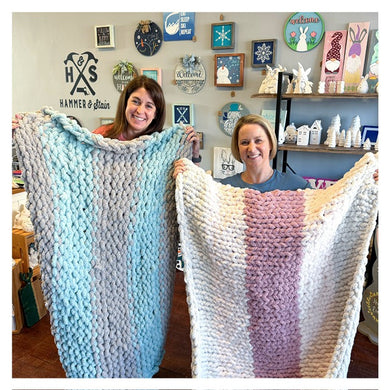 3/22/2025 - Saturday (11am)  Cozy Knit Blanket Workshop *Last one of the Season! (Ages 12+)