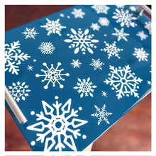 Snowflake Tray w/Silver Handles & Resin Top 12x18"