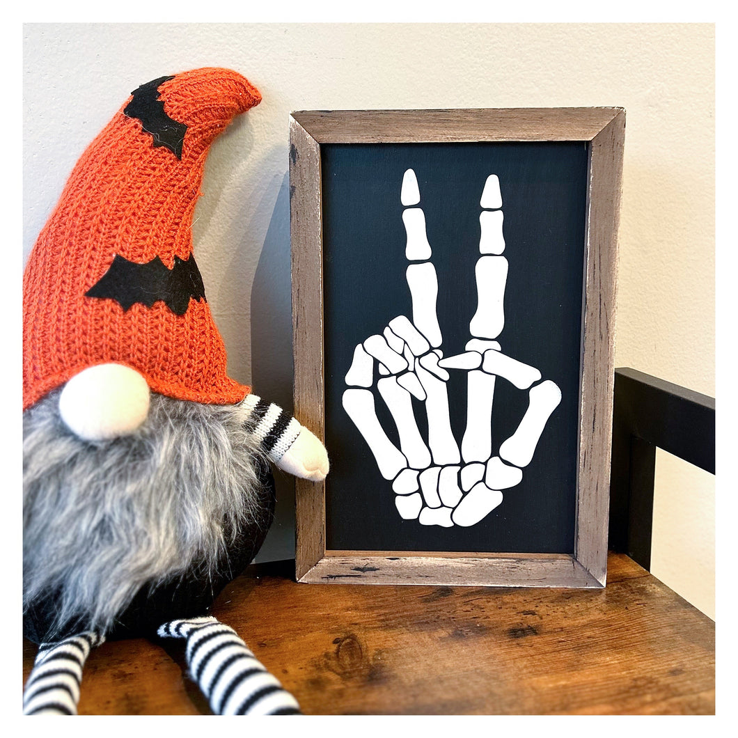 Skeleton Peace Framed 8x12