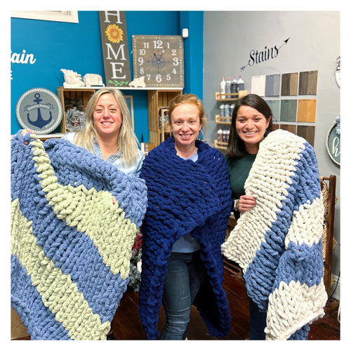 1/23/2026 - Friday (5:30pm) Cozy Knit Blanket Workshop!