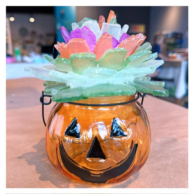 NEW! Pumpkin Sea Glass Succulent - 'Hammer at Home' Take Home Craft Kit
