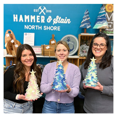 9/29/2025 - Monday (6:30pm) Coastal Creations: Sea Glass & Whoville Grinch Trees Workshop!
