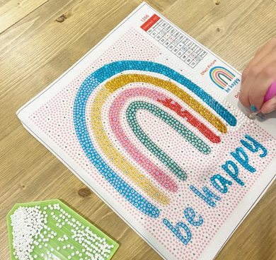 Be Happy Rainbow Diamond Art Kit