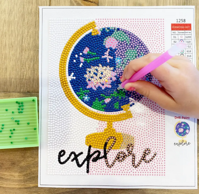 Explore Globe Diamond Art Kit