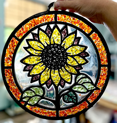 3/14/2026 - Saturday (3pm) Crushed Glass Resin Sun Catchers Workshop! *Kid Friendly ages 12+