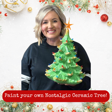 12/6/2025 - Saturday (3pm) Paint Your Own Nostalgic Christmas Tree Ceramics ($65-$135)