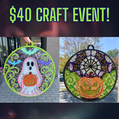 10/10/2026 - Saturday (4pm) Spooky Sparkly Suncatchers - $40 Craft Workshop!