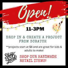 11/1/2025 - Saturday (11am - 3pm) OPEN for drop in crafting & shopping!