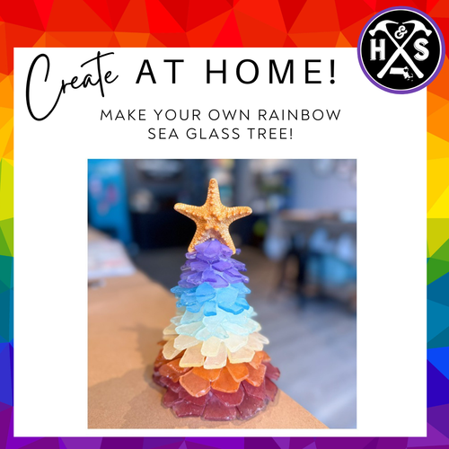 *RAINBOW* Sea Glass Tree - Craft at Home Kits ($50-$68)