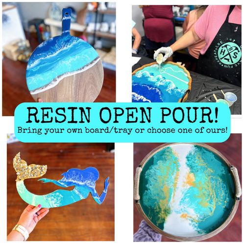 5/16/2026 - Saturday (1:30pm) Resin Art Open Pour: Beginner Basics to Next Level Pours!