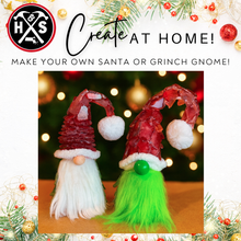 Merry Santa or GRINCH Sea Glass Gnome- 'Hammer at Home' Take Home Craft Kit