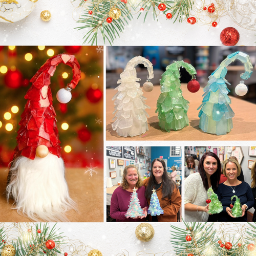 11/7/2025 - Friday (12pm) Merry & Grinchy: DIY Whoville Trees & Sea Glass Creations Workshop! ($50–$78)