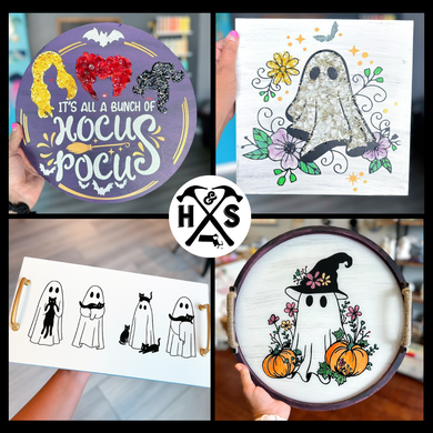 10/7/2025 - Tuesday (6:30pm) Boo-tiful Fall & Halloween DIY Wood TRAYS & SIGNS! ($50-$90)