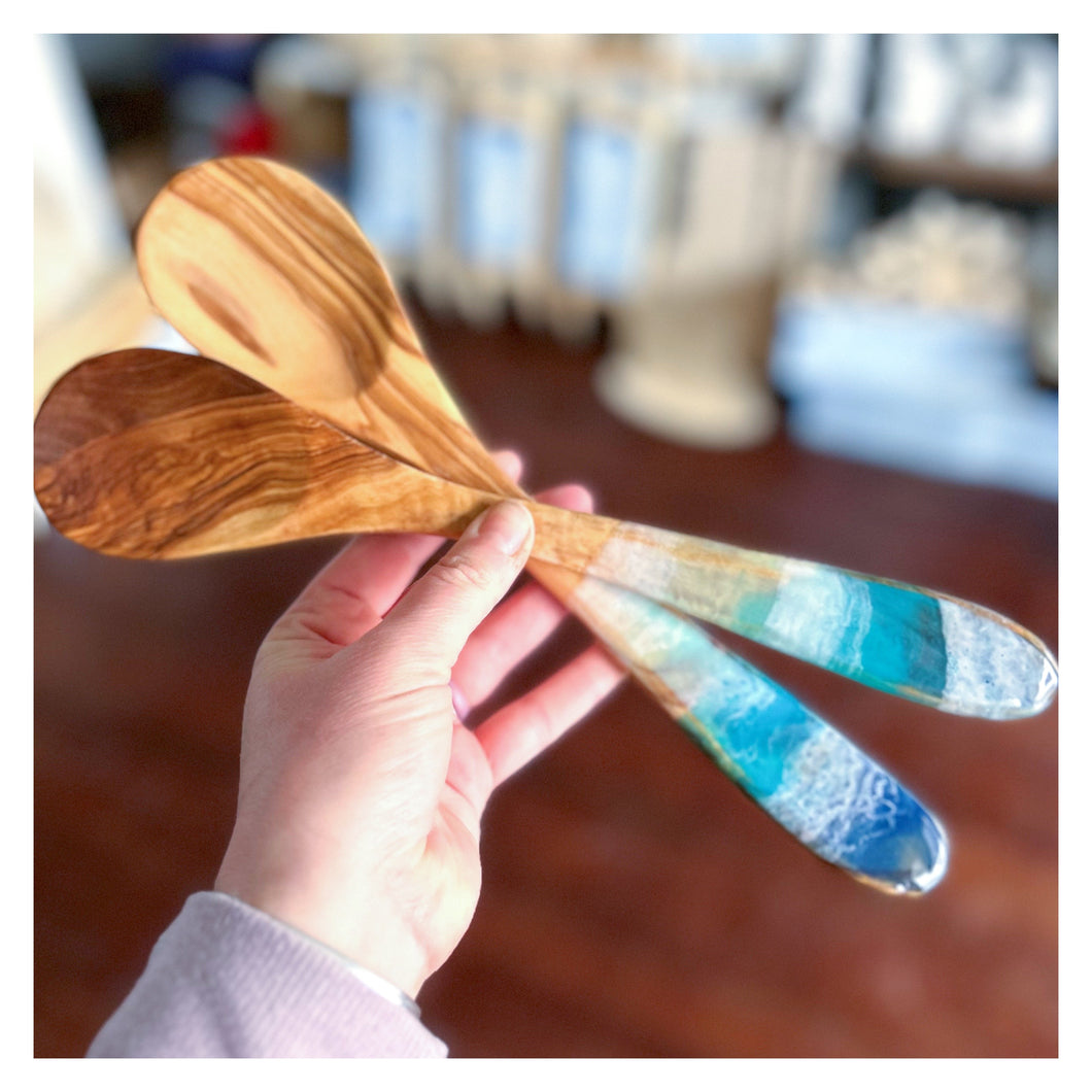 Wood Resin Spoons (pair)