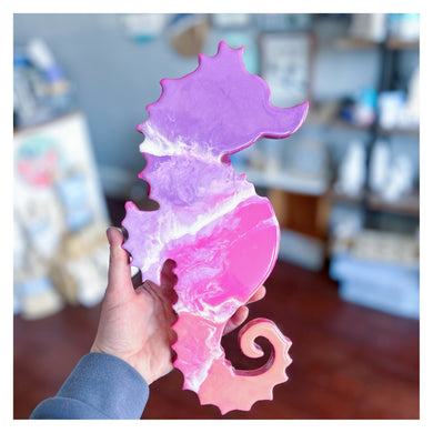 Resin Seahorse (pinks/purples) 12