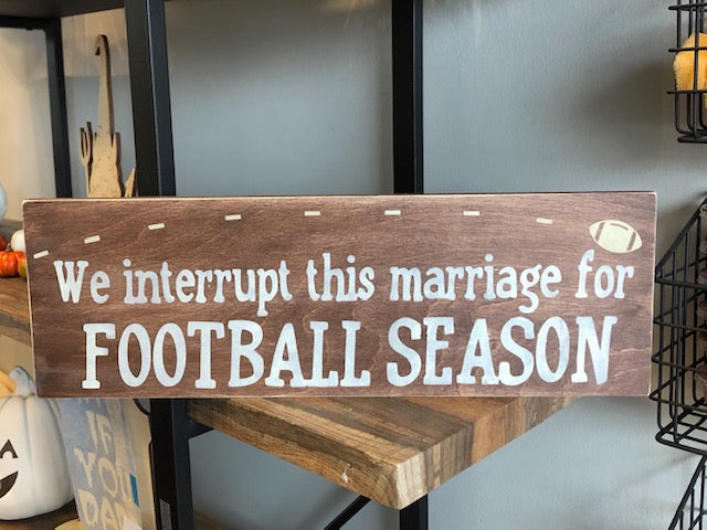 We interrupt this marriage for Football Season 18x6