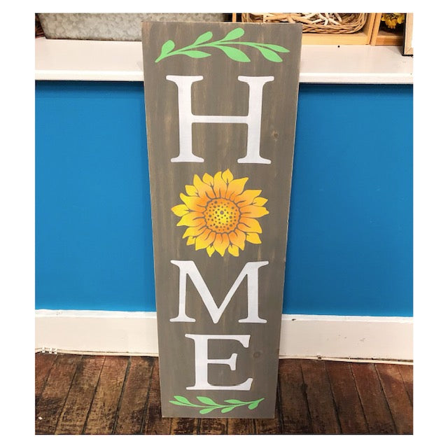 Home w/Sunflower as the O Porch Plank 9x36
