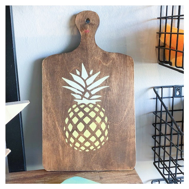 Rectangle Serving Tray w/Pineapple