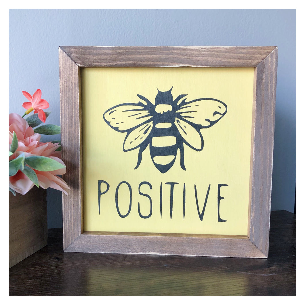 Bee Positive Framed 8
