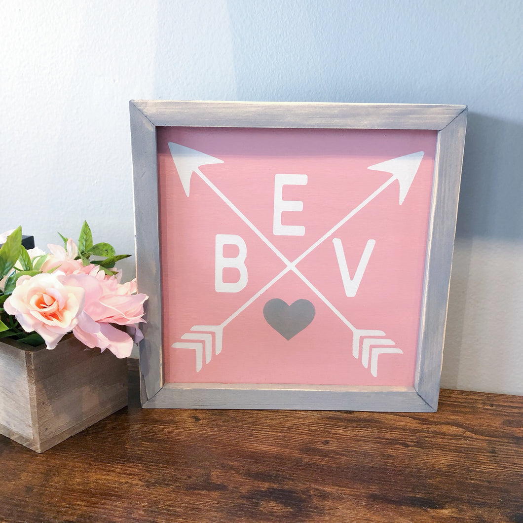BEV w/arrows & heart Framed 10