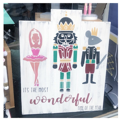 It's the Most Wonderful Time of the Year Nutcracker Pallet Sign